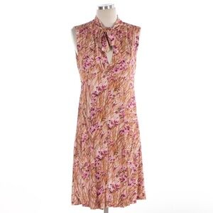 Prada Floral Sleeveless Dress - Pink and Brown